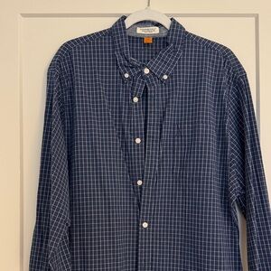Tailor Vintage Connecticut Orignals Navy Button-Down Windowpane Shirt